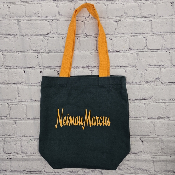 Neiman Marcus Handbags - Neiman Marcus Green and Orange Mini Canvas Tote Bag